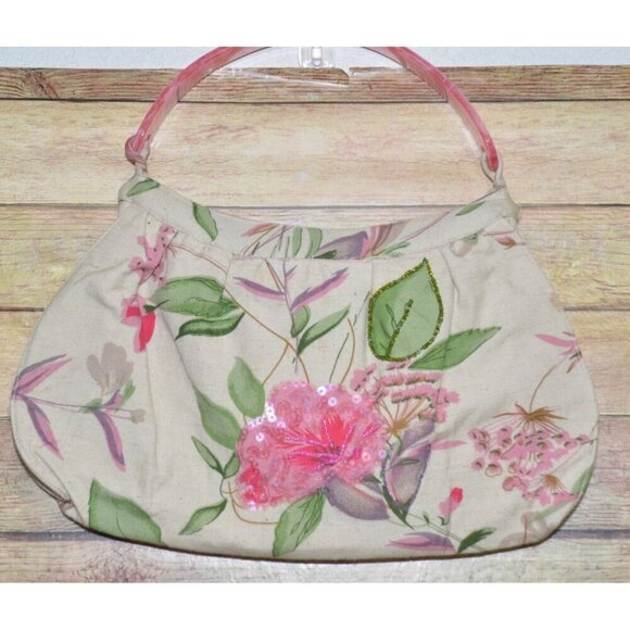 Vintage Beaded Floral Jacket & Matching Handbag Purse Cotton/Flax Plus Size 1X - Picture 11 of 16